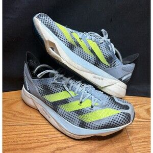 Size 12 - Adidas Adizero Adios Pro 3 Wonder Blue Lucid Lemon Men’s Running Shoes